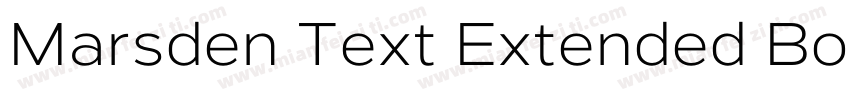 Marsden Text Extended Bold字体转换